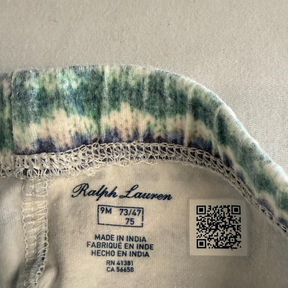 Ralph Lauren - Kids Patterned Leggings - Blue and Green - Picture 2 of 3